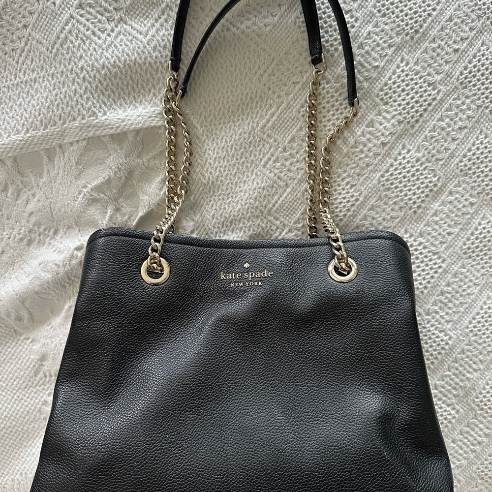 Kate Spade Black and Gold Shoulder Bag
